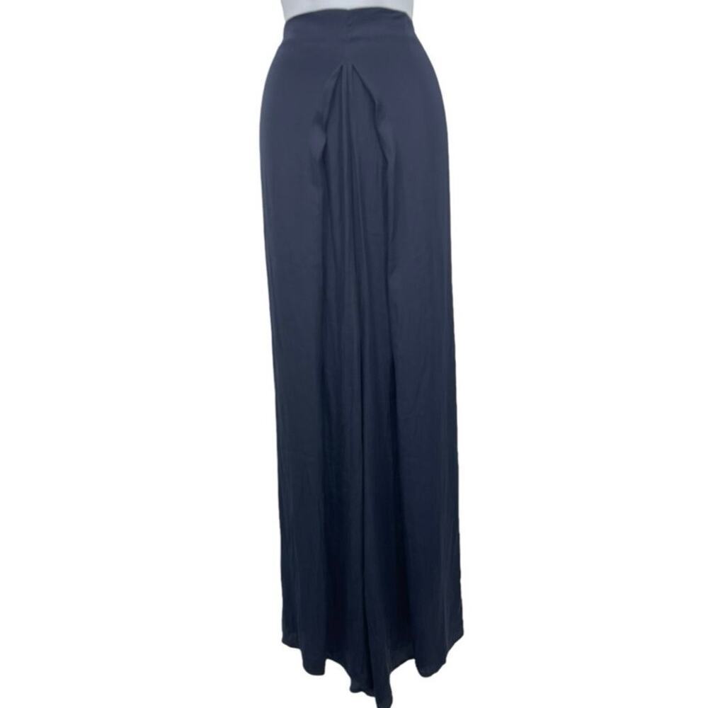 Mable Blue Wide Leg Slacks Women's Medium High Rise
Pants Satin